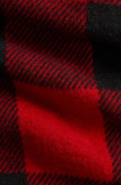 Polo Ralph Lauren Plaid Knit Flannel Overshirt In Red