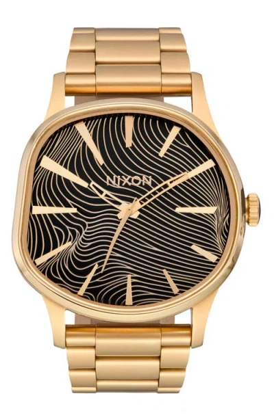 Nixon Sentry 4th Dimension Wobble Bracelet Watch, 42mm In Gold