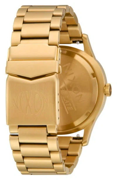 Nixon Sentry 4th Dimension Wobble Bracelet Watch, 42mm In Gold