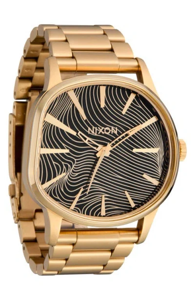Nixon Sentry 4th Dimension Wobble Bracelet Watch, 42mm In Gold