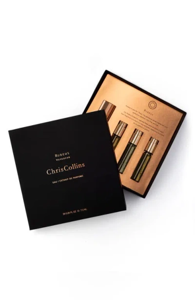 Chris Collins Rubeus 3-piece Traveler Fragrance Set $150 Value In Transparent
