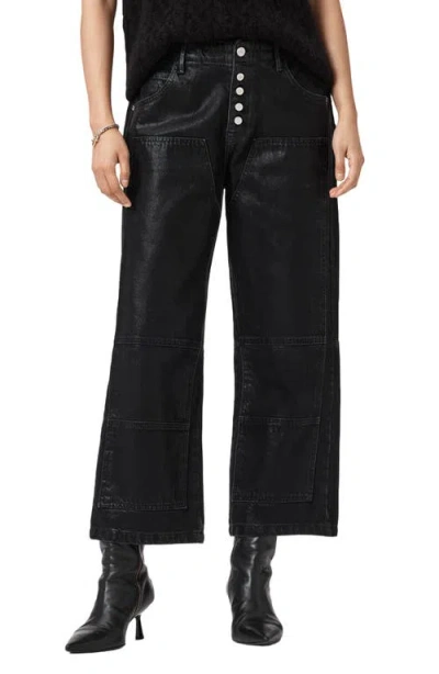 Allsaints Tay Wide Leg Carpenter Jeans In Black