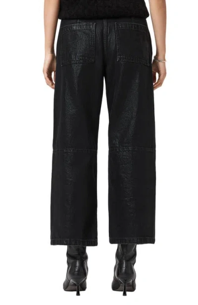 Allsaints Tay Wide Leg Carpenter Jeans In Black