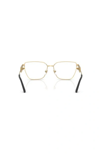 Versace 55mm Cat Eye Optical Glasses In Gold