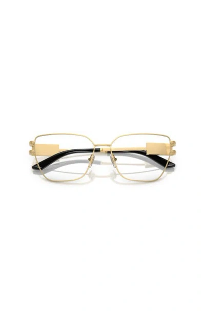 Versace 55mm Cat Eye Optical Glasses In Gold