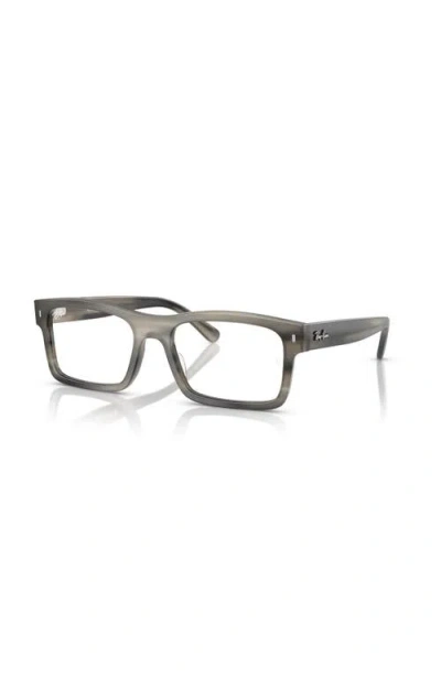 Ray Ban Ray-ban 54mm Rectangle Optical Glasses In Gray
