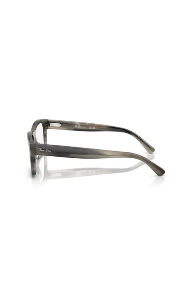 Ray Ban Ray-ban 54mm Rectangle Optical Glasses In Gray