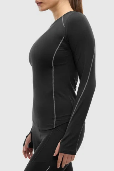 Peloton Active Brushed Jersey Long Sleeve In Black