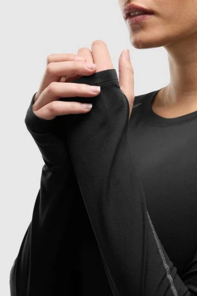 Peloton Active Brushed Jersey Long Sleeve In Black