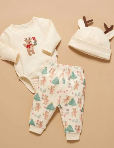 Purebaby 3 Piece Christmas Gift Set In Neutral