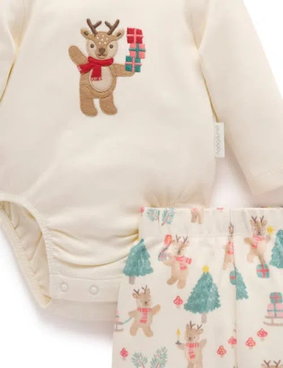Purebaby 3 Piece Christmas Gift Set In Neutral