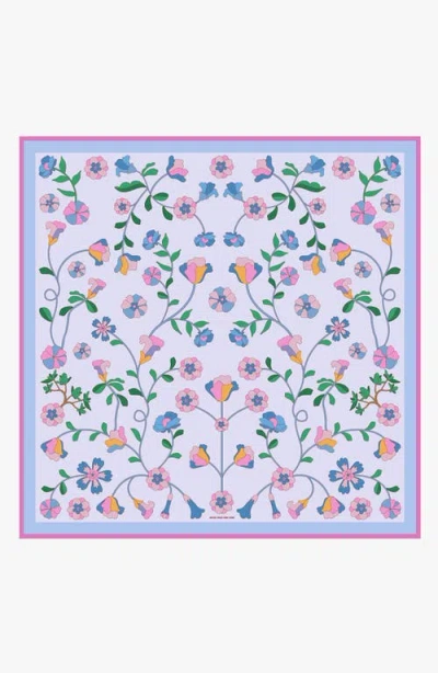 Jessie Zhao New York Blush Botanica Double Sided Silk Scarf In Pink