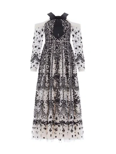 Needle & Thread Off-the-shoulder Adeline Maxi Dress In Black