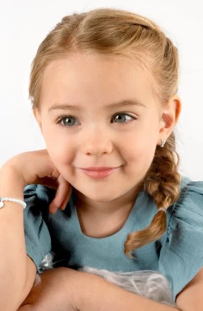 Tiny Blessings Channel Cut Cz 11mm Huggie Hoops Earrings In Metallic