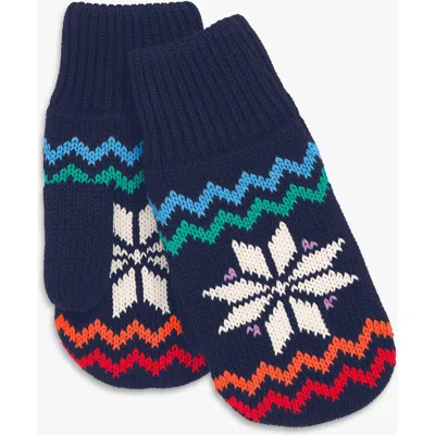 Primary Kids Fleece-lined Snowflake Fair Isle Mittens