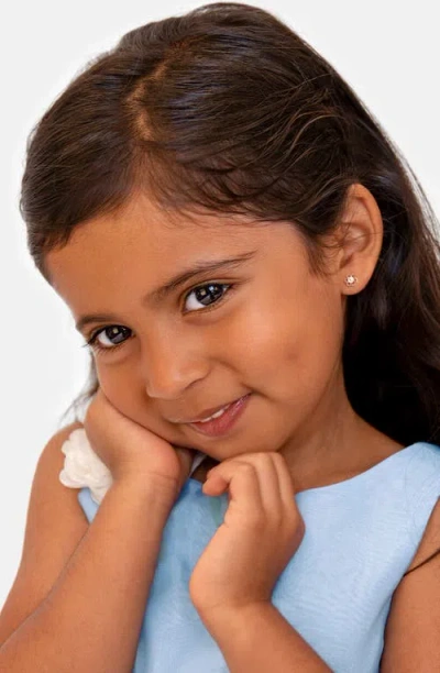 Tiny Blessings Petals And Pearls Studs Screw Back Earrings In Gold