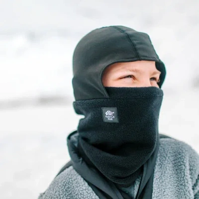 Turtle Fur Youth Fleece Shellaclava Balaclava In Black