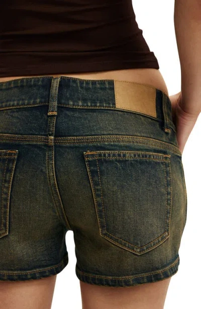 Cotton On Micro Low Denim Short In Green