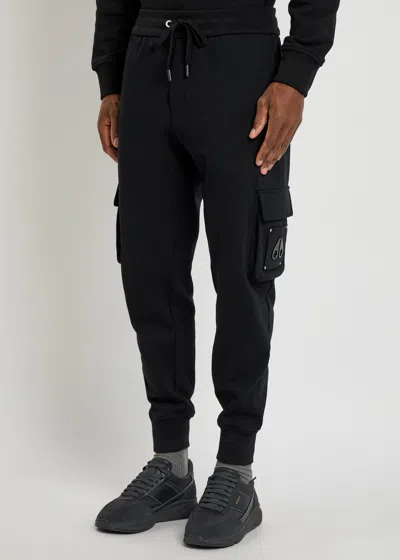 Moose Knuckles Hartsfield Tapered-leg Cotton Cargo Sweatpants In Blue