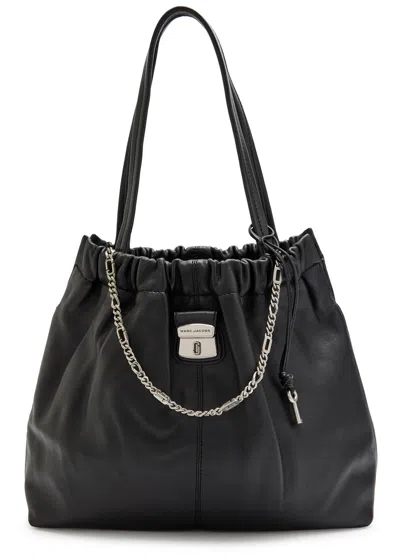 Marc Jacobs Leather Shoulder Bag With Chain And Straps In Black