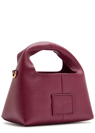 Marc Jacobs The Sack Micro Leather Top Handle Bag In Burgundy