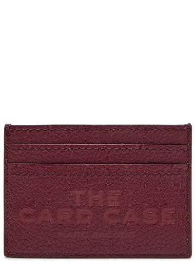 Marc Jacobs The Card Case Grained Leather Card Holder In Brown