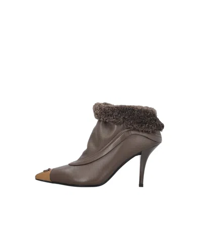Pinko Pointed Ankle Boots In Brown