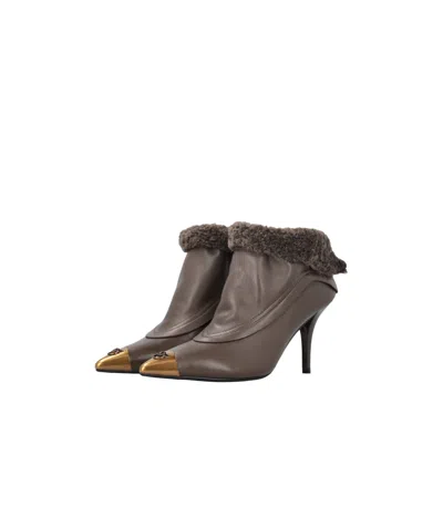 Pinko Pointed Ankle Boots In Brown