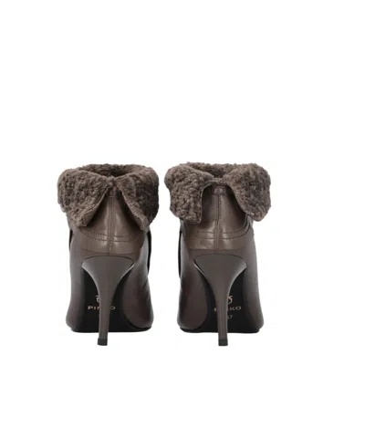 Pinko Pointed Ankle Boots In Brown