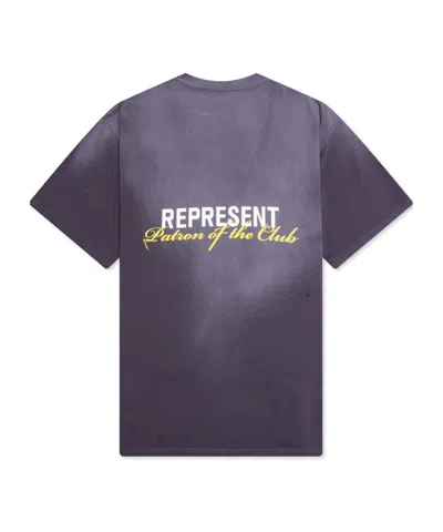 Represent Plum Faded T-shirt With Logo In Purple