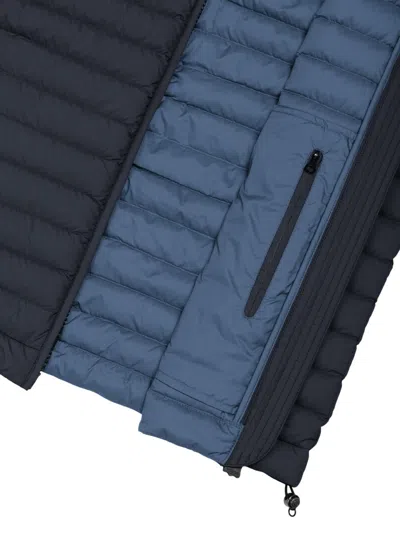 Colmar Quilted Logo Vest In Blue