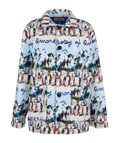 Alessandro Enriquez Quilted Jacket In Blue