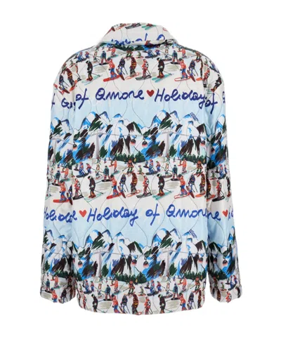 Alessandro Enriquez Quilted Jacket In Blue