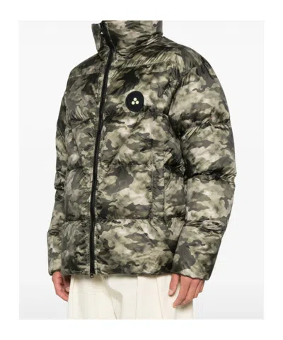 Peuterey Camouflage Cotton Jacket In Green