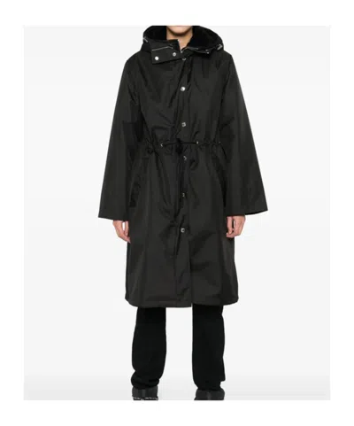 Yves Salomon Hooded Drawstring-waist Parka In Animal Print