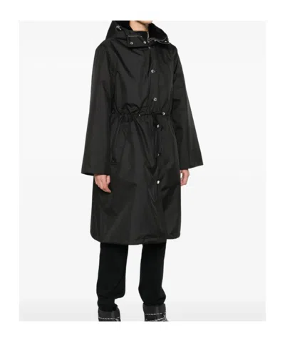 Yves Salomon Hooded Drawstring-waist Parka In Animal Print