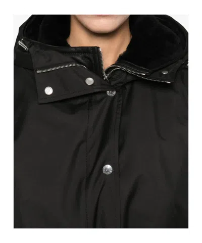 Yves Salomon Hooded Drawstring-waist Parka In Animal Print