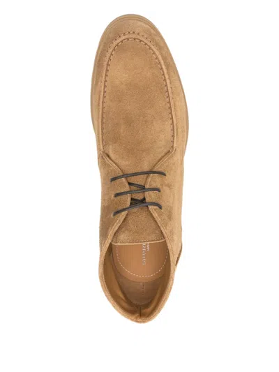 Stuart Weitzman Lace-up Suede Boots In Brown