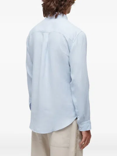 Osklen Classic Linen Shirt In Blue