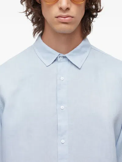 Osklen Classic Linen Shirt In Blue