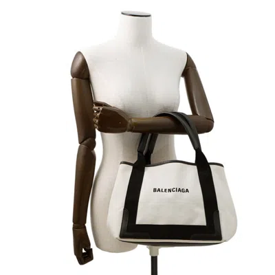 Pre-owned Balenciaga Black Canvas Leather Tote Bag ()