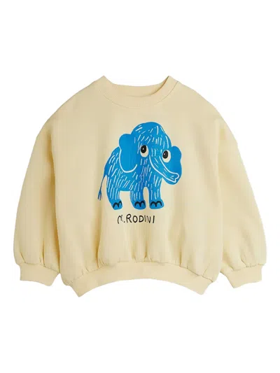 Mini Rodini Mammoth Crew-neck Sweatshirt In Neutral