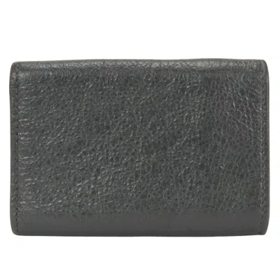 Pre-owned Balenciaga Gray Leather Wallet (tri-fold) ()