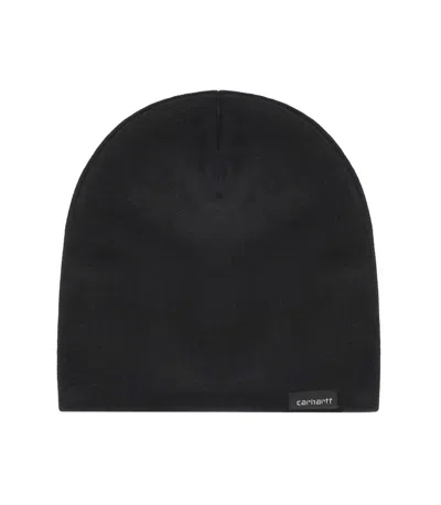 Carhartt Scripter Black Beanie In Black