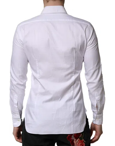 Pre-owned Barba Napoli White Long Sleeves Collared Dress Formal Men's Shirt ()
