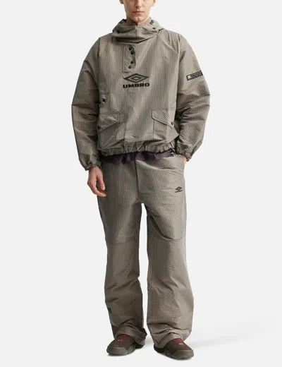 Umbro X Slam Jam Check Track Pants In Gray