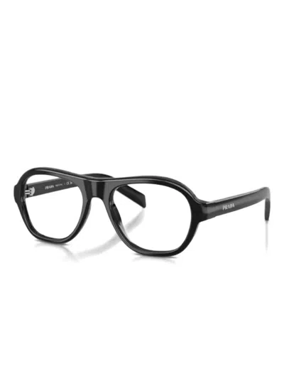 Prada Pilot-frame Glasses In Black