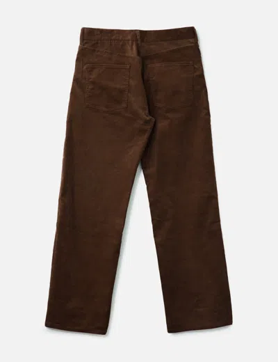 Nòmarhythm Textile Bandana Embroidery Corduroy Pants In Brown