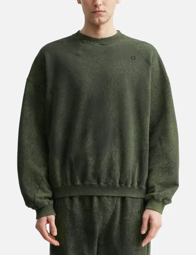 Nòmarhythm Textile Hand Dye Twist Sweat In Green