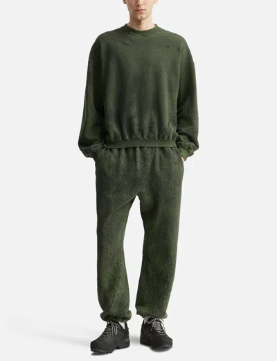 Nòmarhythm Textile Hand Dye Twist Sweat In Green